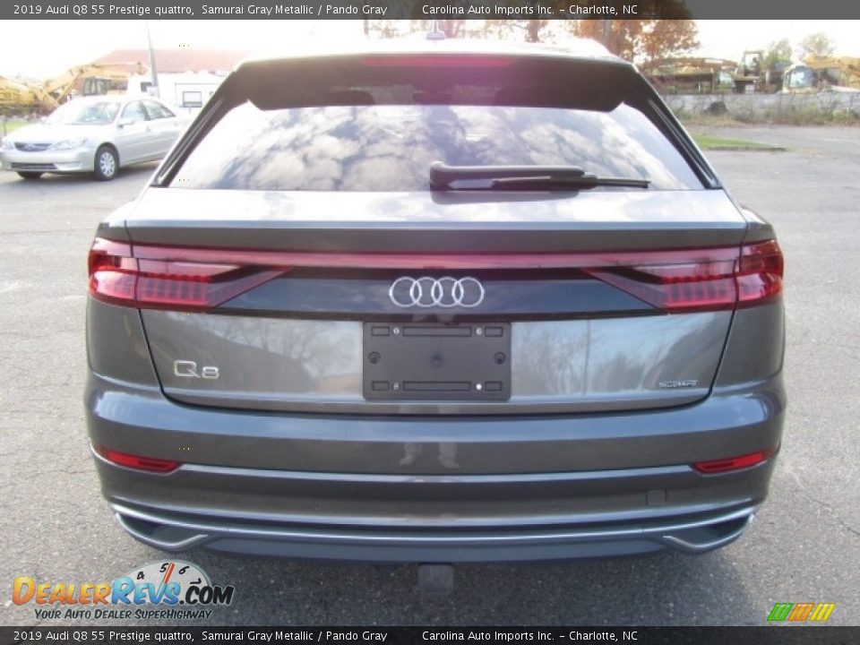 2019 Audi Q8 55 Prestige quattro Samurai Gray Metallic / Pando Gray Photo #9