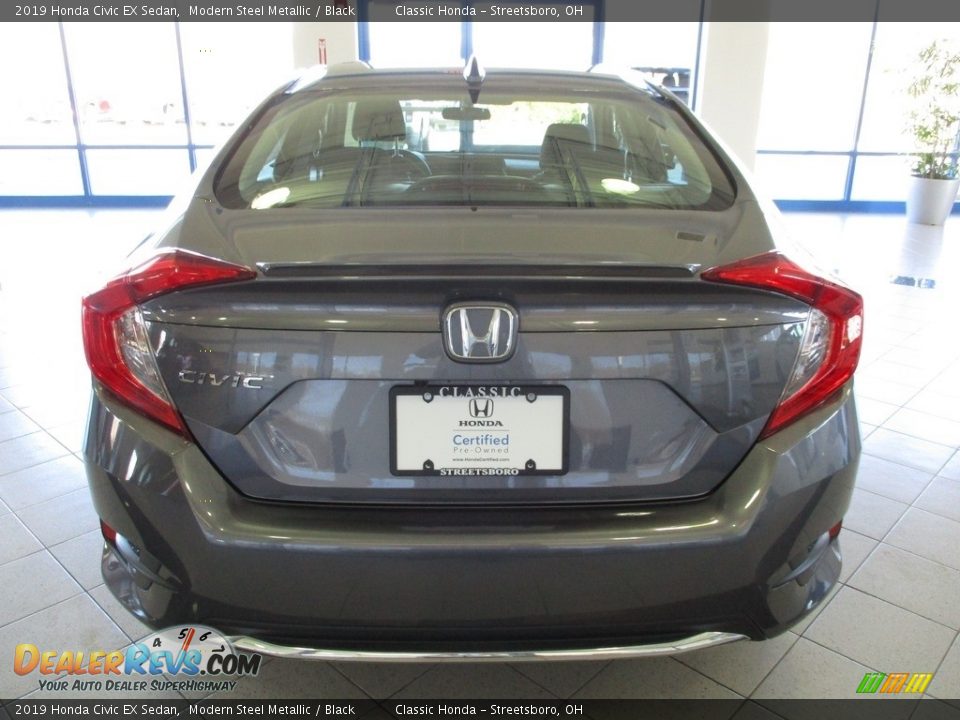 2019 Honda Civic EX Sedan Modern Steel Metallic / Black Photo #8