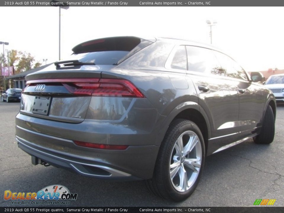 2019 Audi Q8 55 Prestige quattro Samurai Gray Metallic / Pando Gray Photo #10