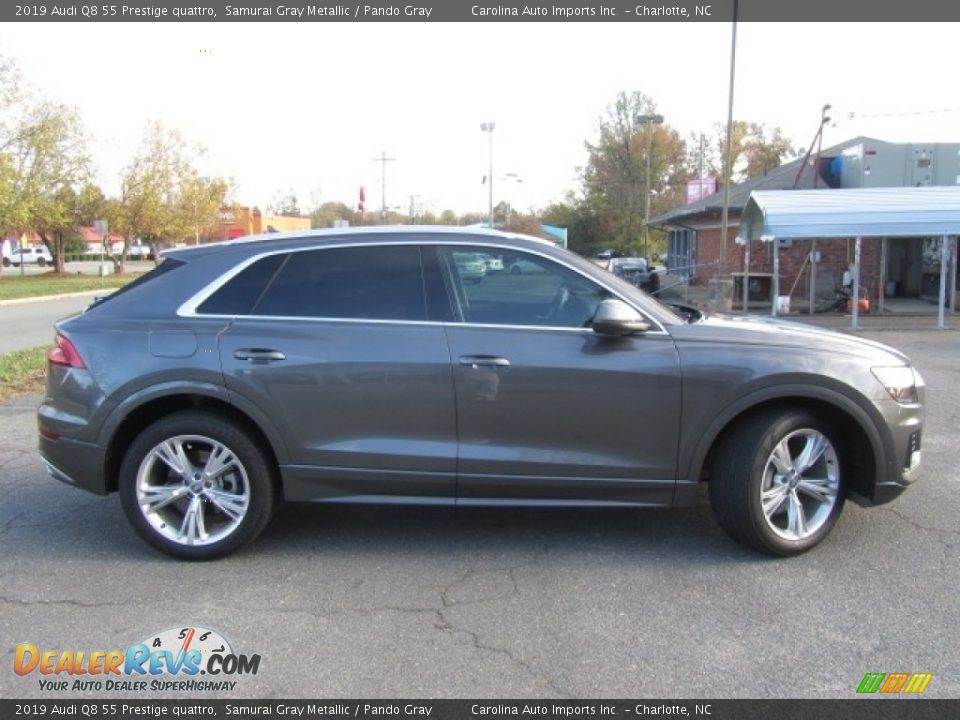 2019 Audi Q8 55 Prestige quattro Samurai Gray Metallic / Pando Gray Photo #11