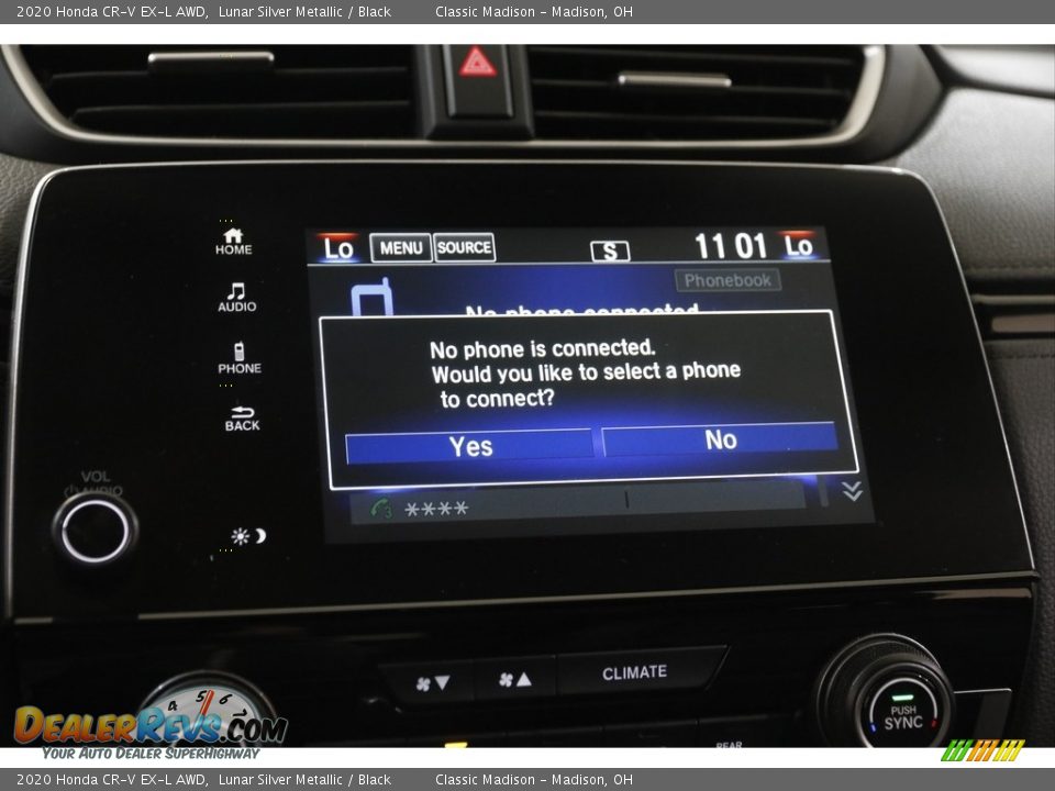 2020 Honda CR-V EX-L AWD Lunar Silver Metallic / Black Photo #11