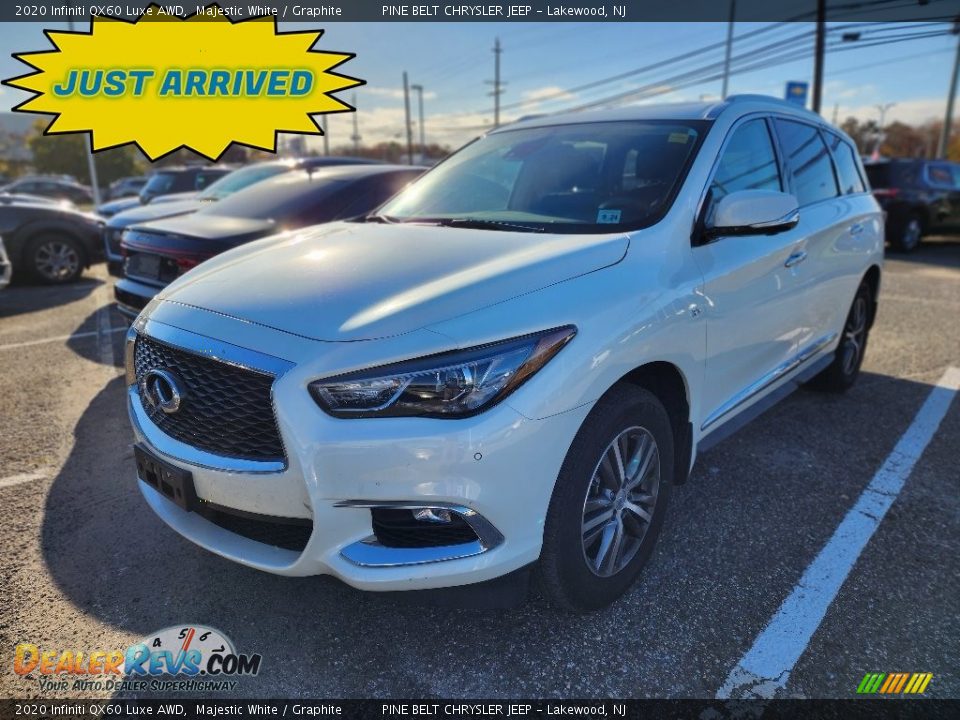 2020 Infiniti QX60 Luxe AWD Majestic White / Graphite Photo #1