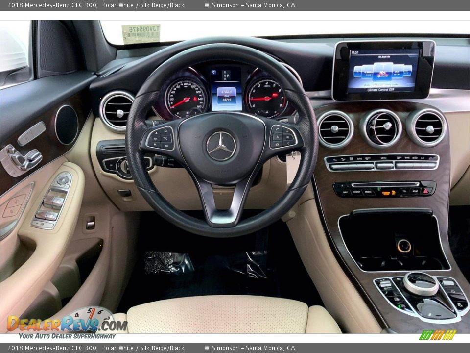 2018 Mercedes-Benz GLC 300 Polar White / Silk Beige/Black Photo #4