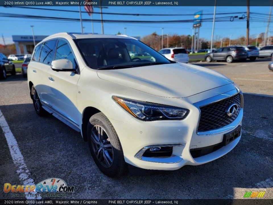 2020 Infiniti QX60 Luxe AWD Majestic White / Graphite Photo #3