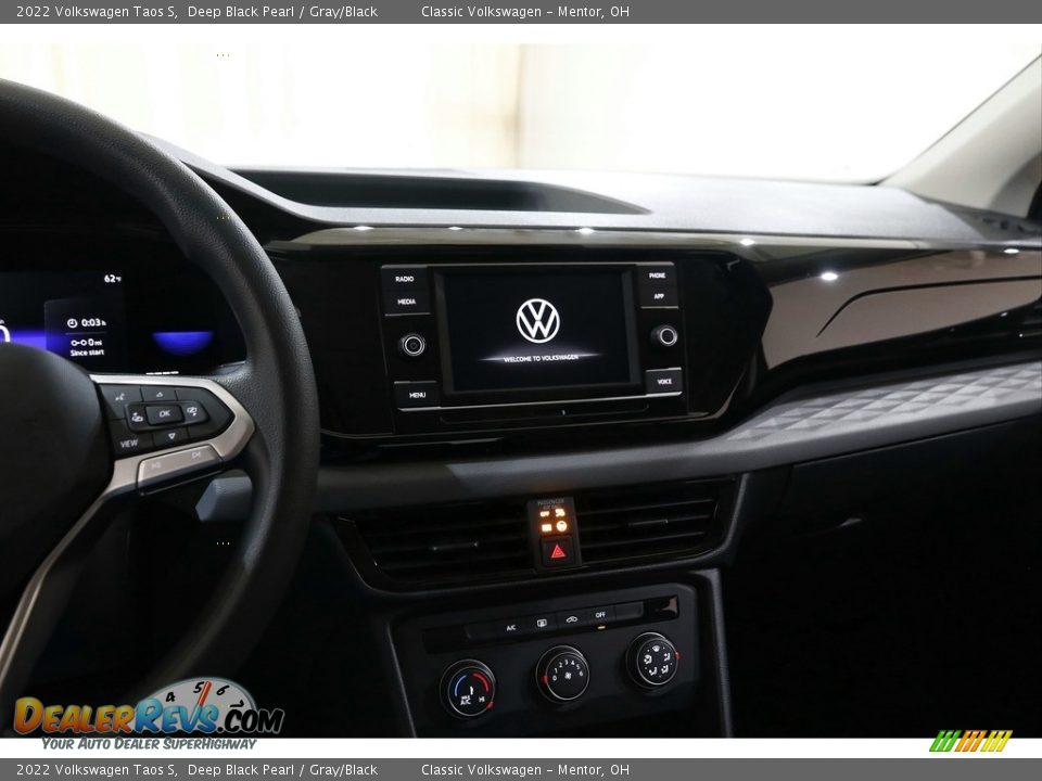 2022 Volkswagen Taos S Deep Black Pearl / Gray/Black Photo #9