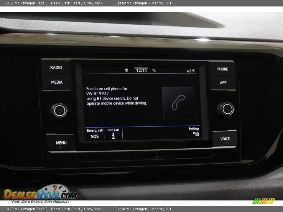 2022 Volkswagen Taos S Deep Black Pearl / Gray/Black Photo #11