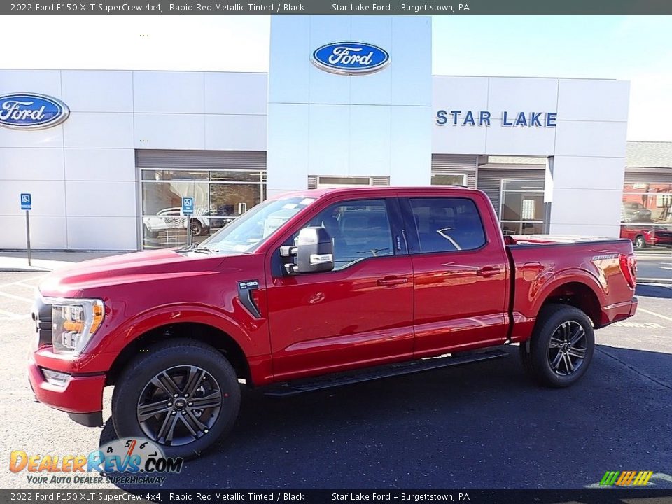 2022 Ford F150 XLT SuperCrew 4x4 Rapid Red Metallic Tinted / Black Photo #1