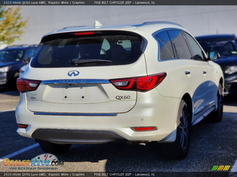 2020 Infiniti QX60 Luxe AWD Majestic White / Graphite Photo #7