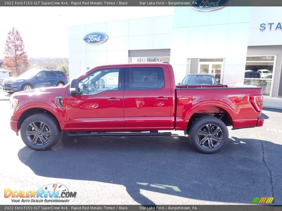 2022 Ford F150 XLT SuperCrew 4x4 Rapid Red Metallic Tinted / Black Photo #2