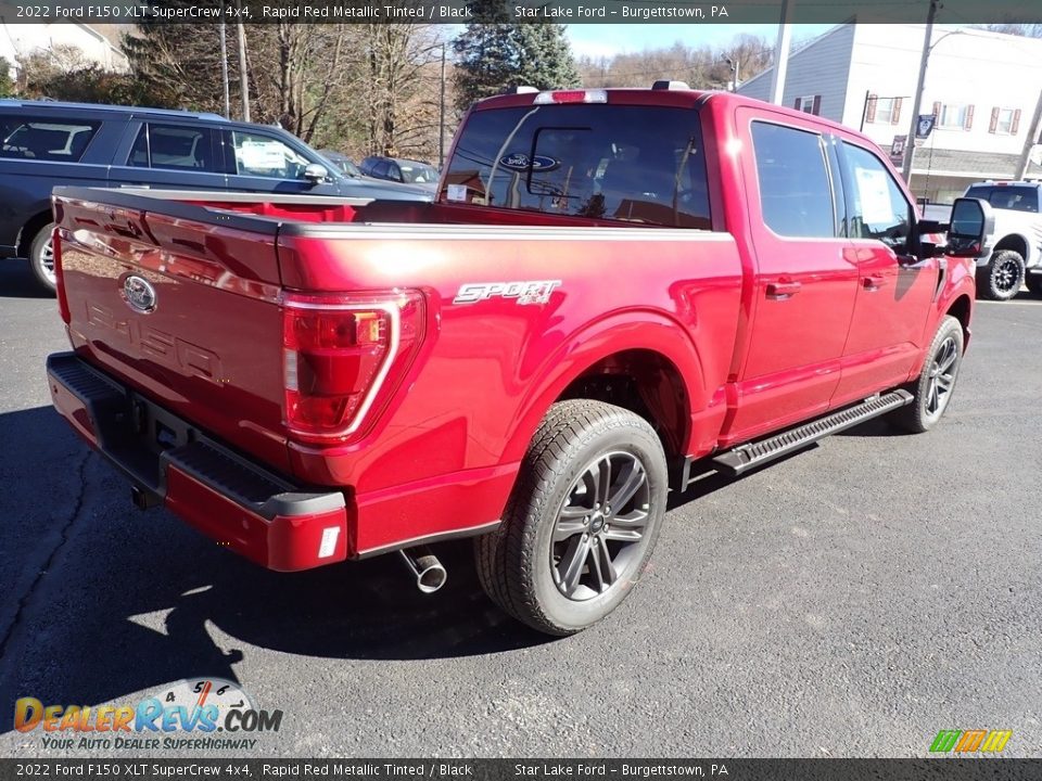 2022 Ford F150 XLT SuperCrew 4x4 Rapid Red Metallic Tinted / Black Photo #5