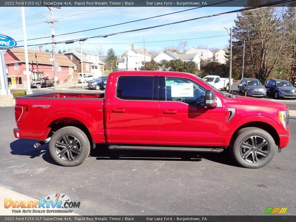 2022 Ford F150 XLT SuperCrew 4x4 Rapid Red Metallic Tinted / Black Photo #6