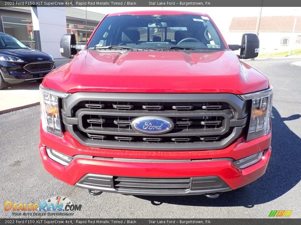 2022 Ford F150 XLT SuperCrew 4x4 Rapid Red Metallic Tinted / Black Photo #8