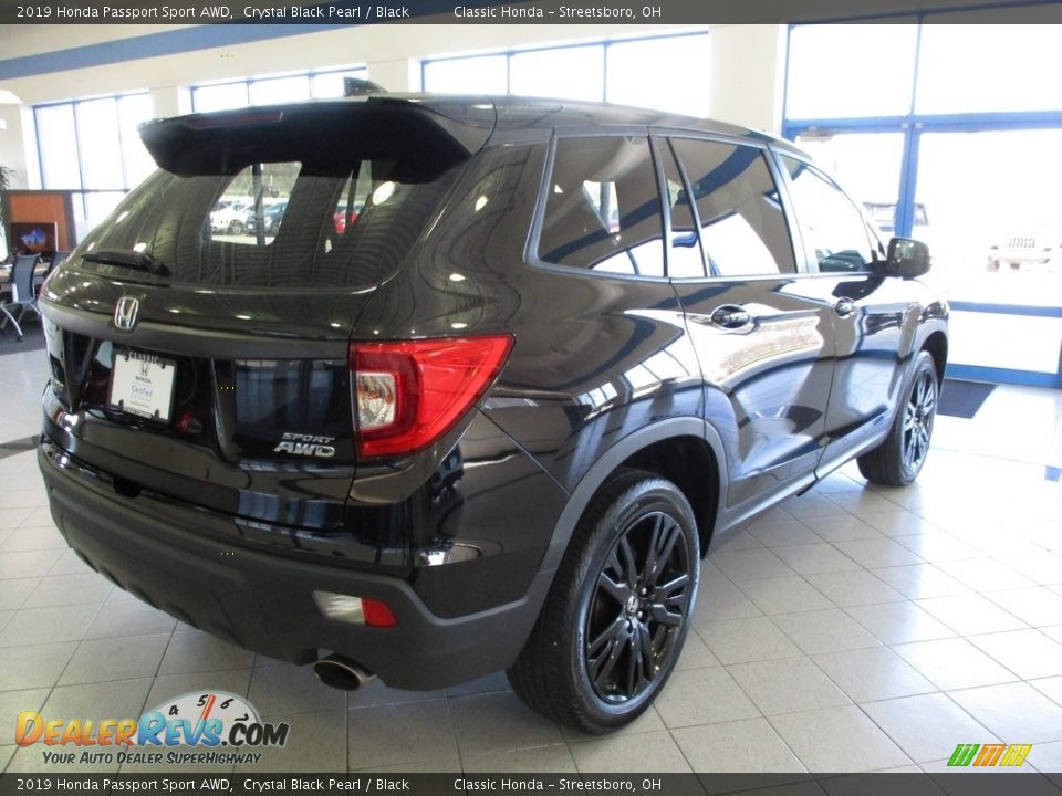 2019 Honda Passport Sport AWD Crystal Black Pearl / Black Photo #7