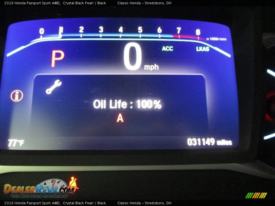 2019 Honda Passport Sport AWD Crystal Black Pearl / Black Photo #32