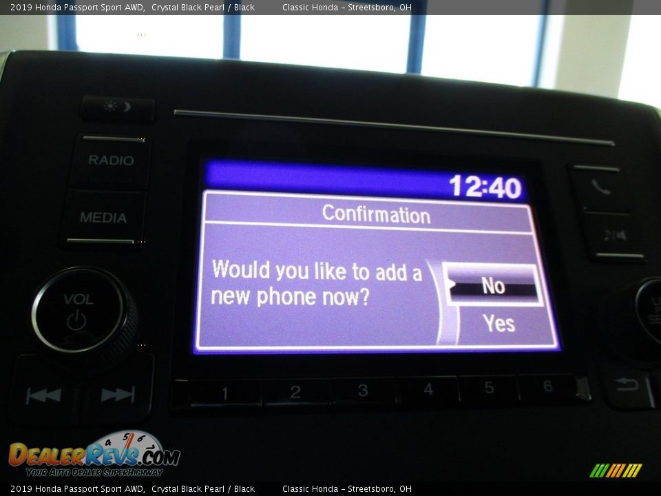 2019 Honda Passport Sport AWD Crystal Black Pearl / Black Photo #36