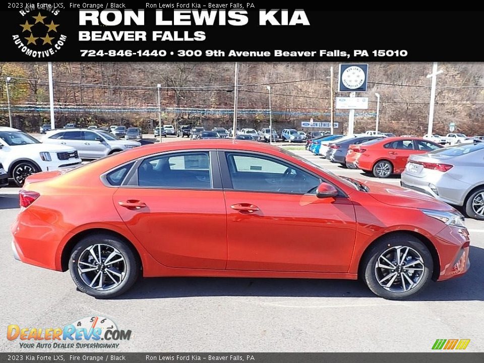 2023 Kia Forte LXS Fire Orange / Black Photo #1