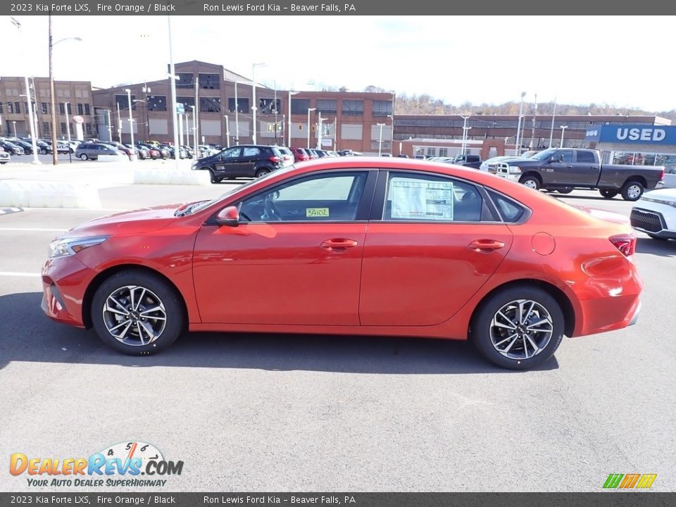 2023 Kia Forte LXS Fire Orange / Black Photo #5