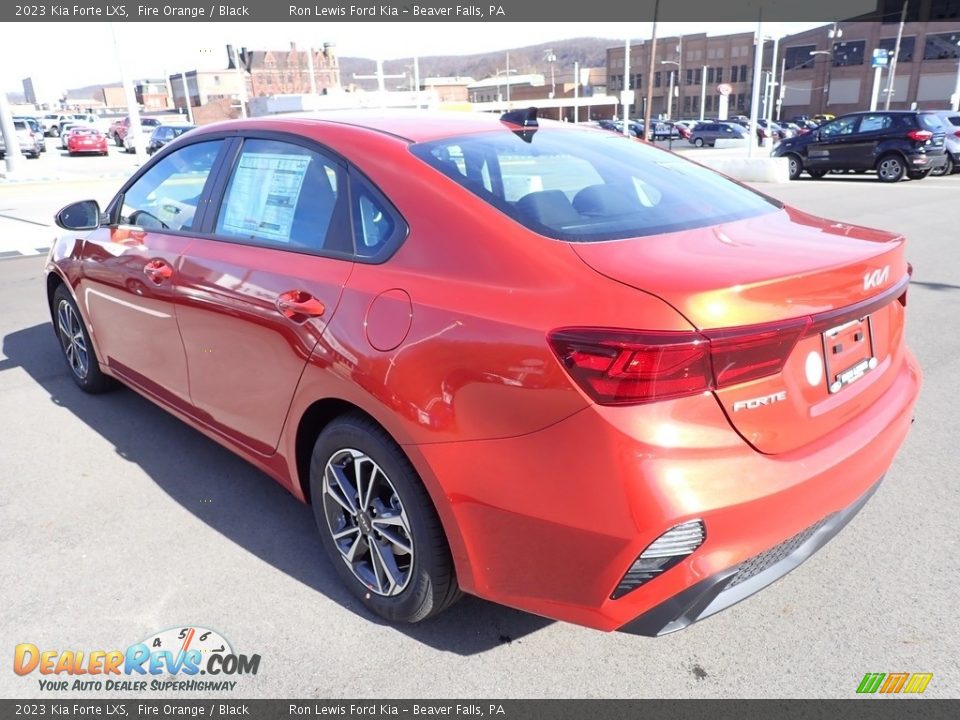 2023 Kia Forte LXS Fire Orange / Black Photo #6