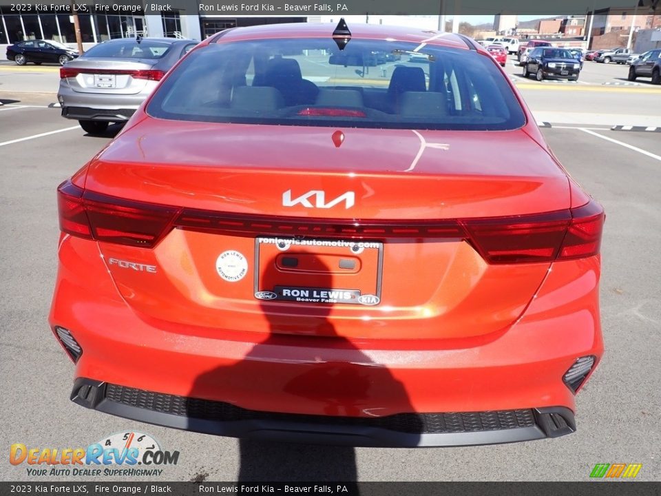 2023 Kia Forte LXS Fire Orange / Black Photo #7