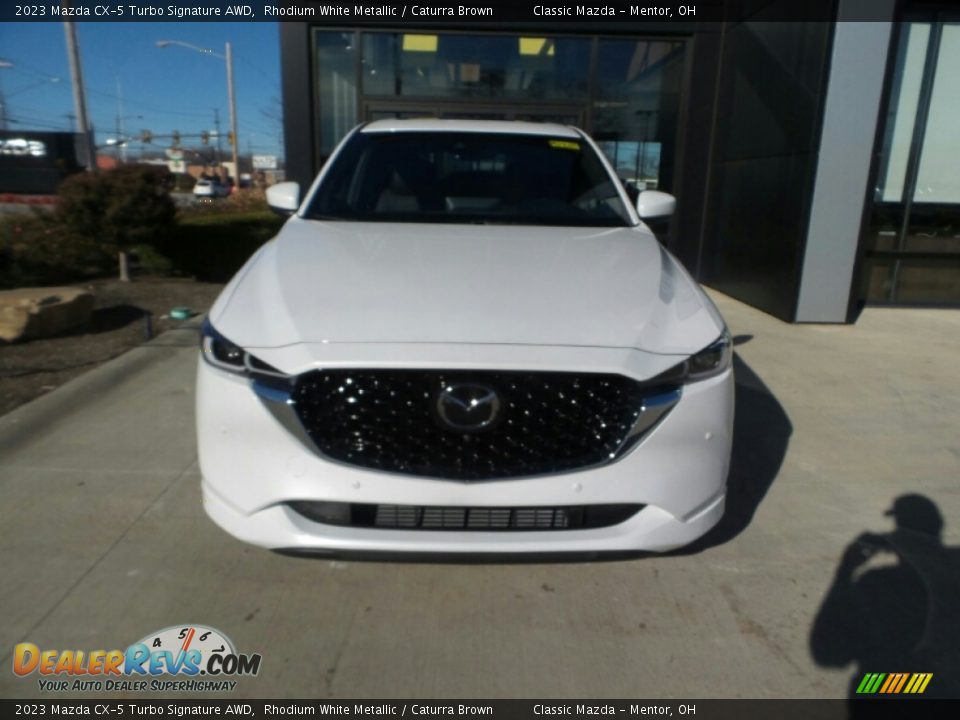 2023 Mazda CX-5 Turbo Signature AWD Rhodium White Metallic / Caturra Brown Photo #2