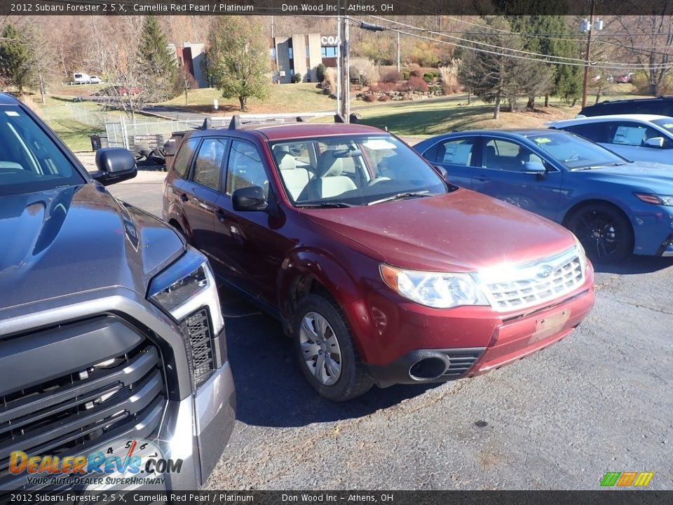 2012 Subaru Forester 2.5 X Camellia Red Pearl / Platinum Photo #2