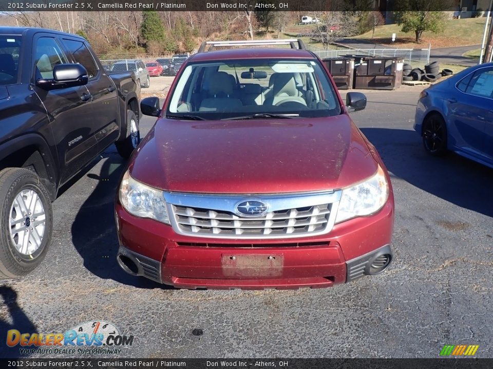 2012 Subaru Forester 2.5 X Camellia Red Pearl / Platinum Photo #3