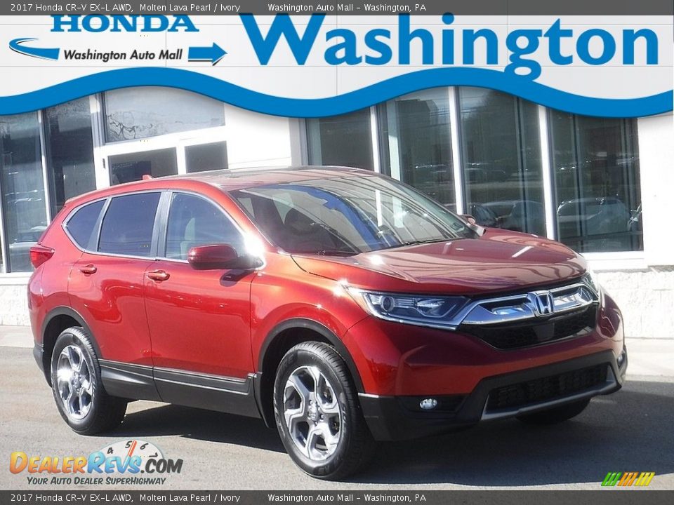 2017 Honda CR-V EX-L AWD Molten Lava Pearl / Ivory Photo #1