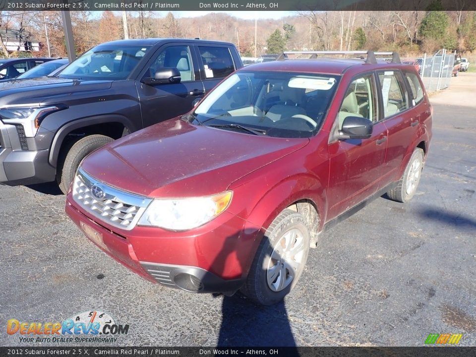 2012 Subaru Forester 2.5 X Camellia Red Pearl / Platinum Photo #7