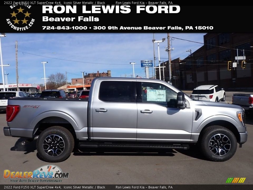 2022 Ford F150 XLT SuperCrew 4x4 Iconic Silver Metallic / Black Photo #1
