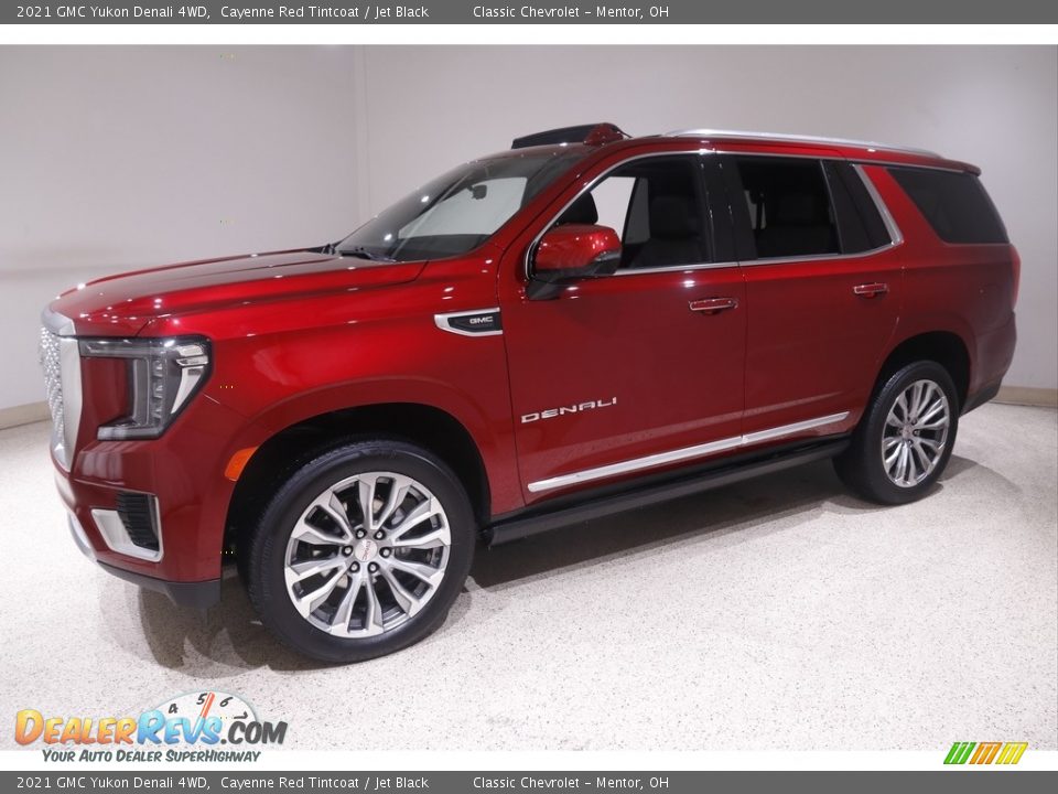 2021 GMC Yukon Denali 4WD Cayenne Red Tintcoat / Jet Black Photo #3