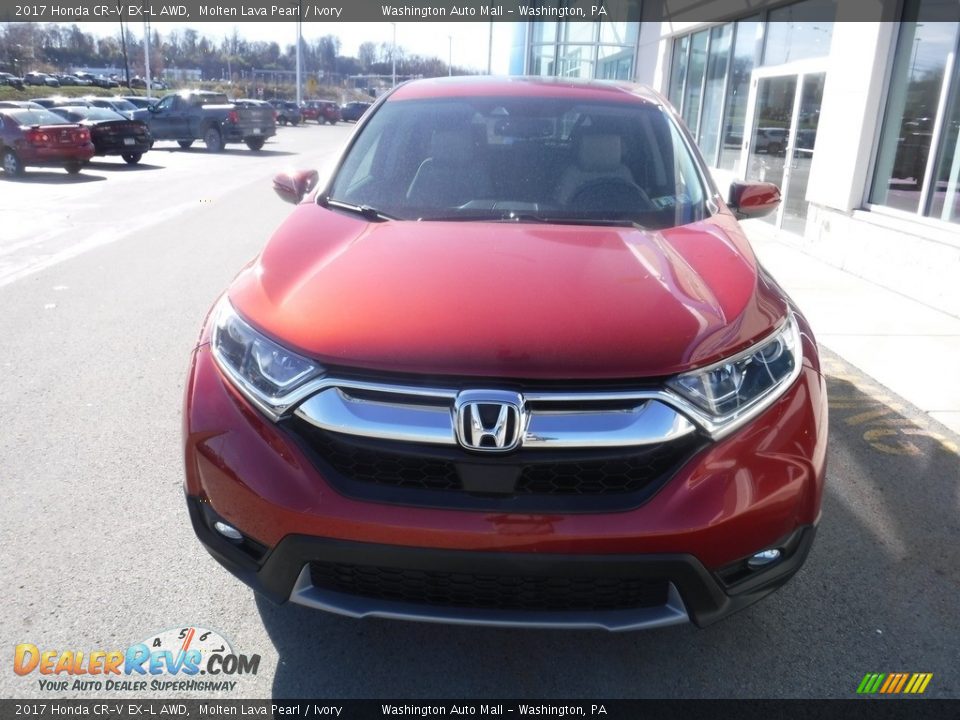 2017 Honda CR-V EX-L AWD Molten Lava Pearl / Ivory Photo #5