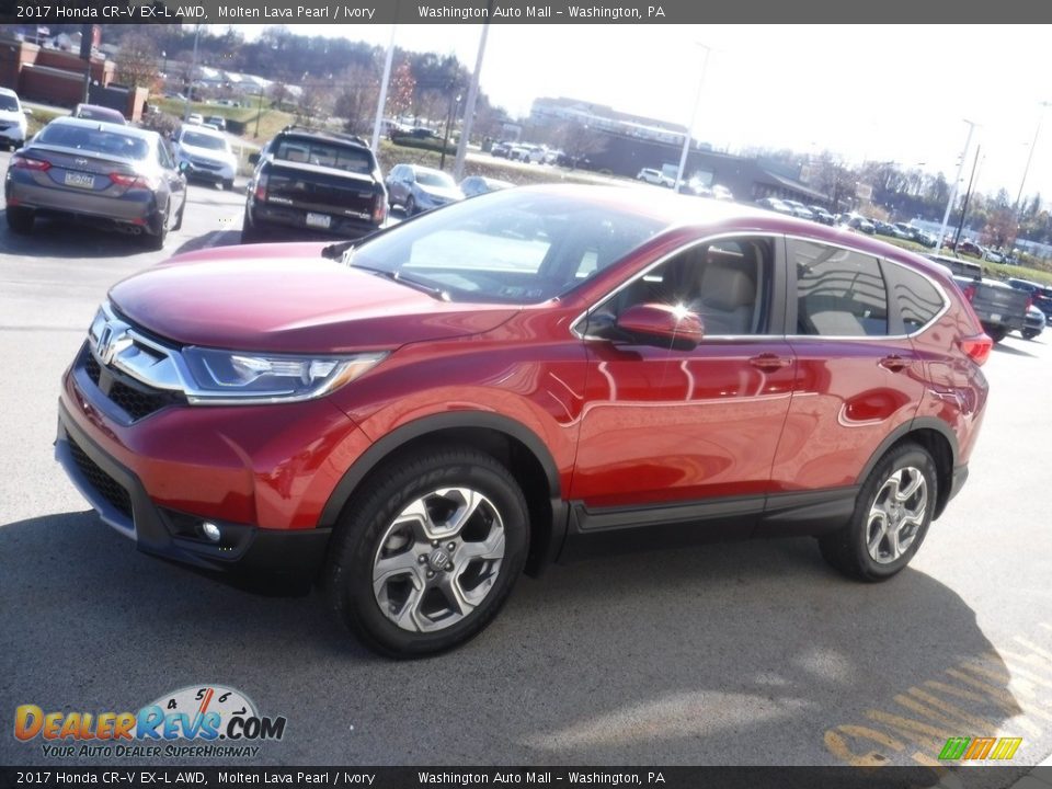 2017 Honda CR-V EX-L AWD Molten Lava Pearl / Ivory Photo #6