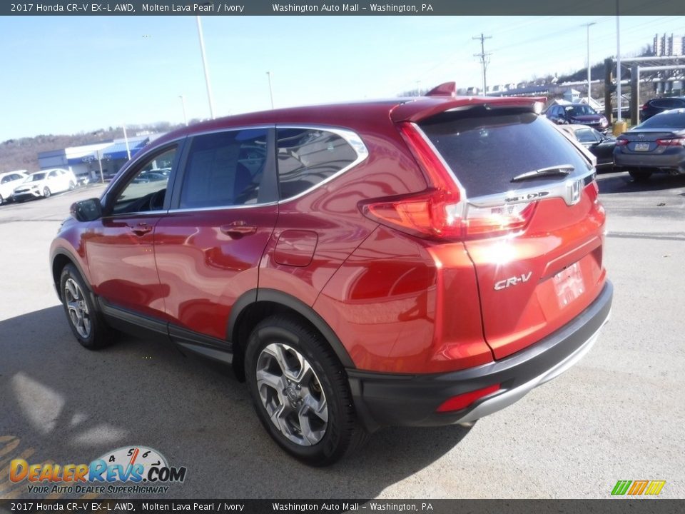 2017 Honda CR-V EX-L AWD Molten Lava Pearl / Ivory Photo #7
