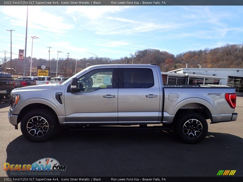 2022 Ford F150 XLT SuperCrew 4x4 Iconic Silver Metallic / Black Photo #5
