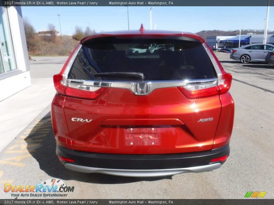 2017 Honda CR-V EX-L AWD Molten Lava Pearl / Ivory Photo #8