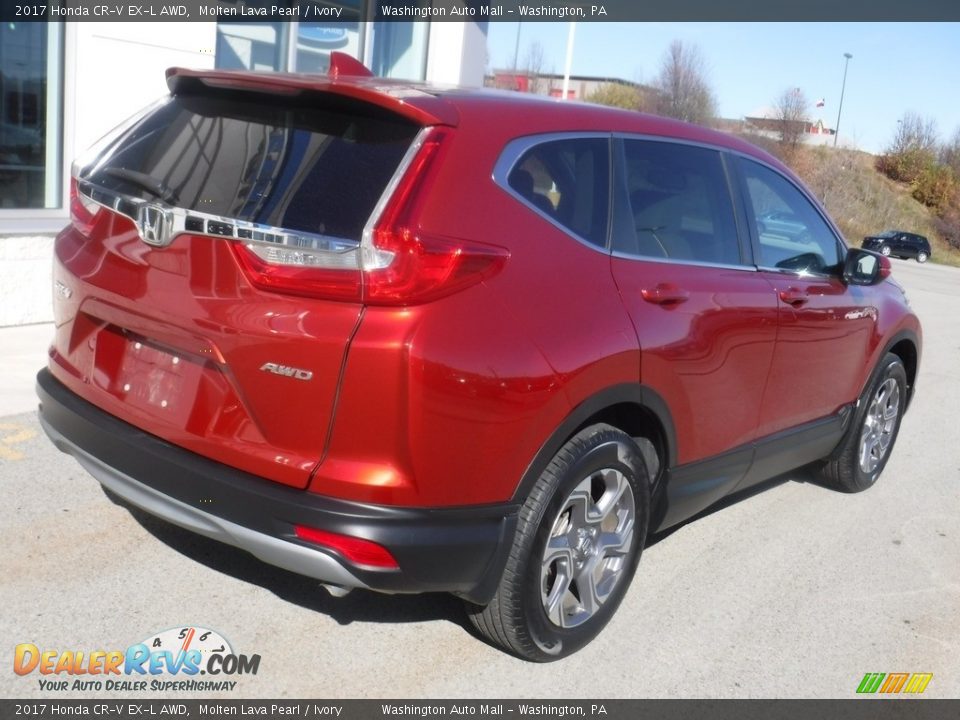2017 Honda CR-V EX-L AWD Molten Lava Pearl / Ivory Photo #9