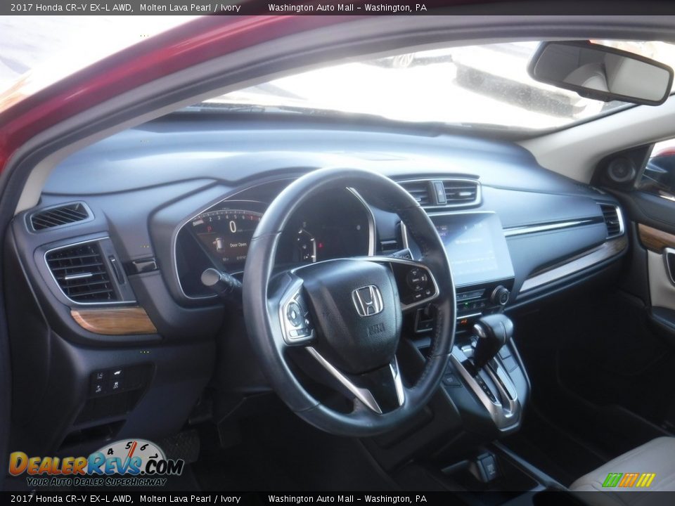 2017 Honda CR-V EX-L AWD Molten Lava Pearl / Ivory Photo #12