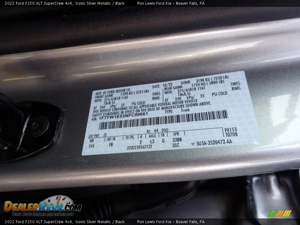2022 Ford F150 XLT SuperCrew 4x4 Iconic Silver Metallic / Black Photo #20