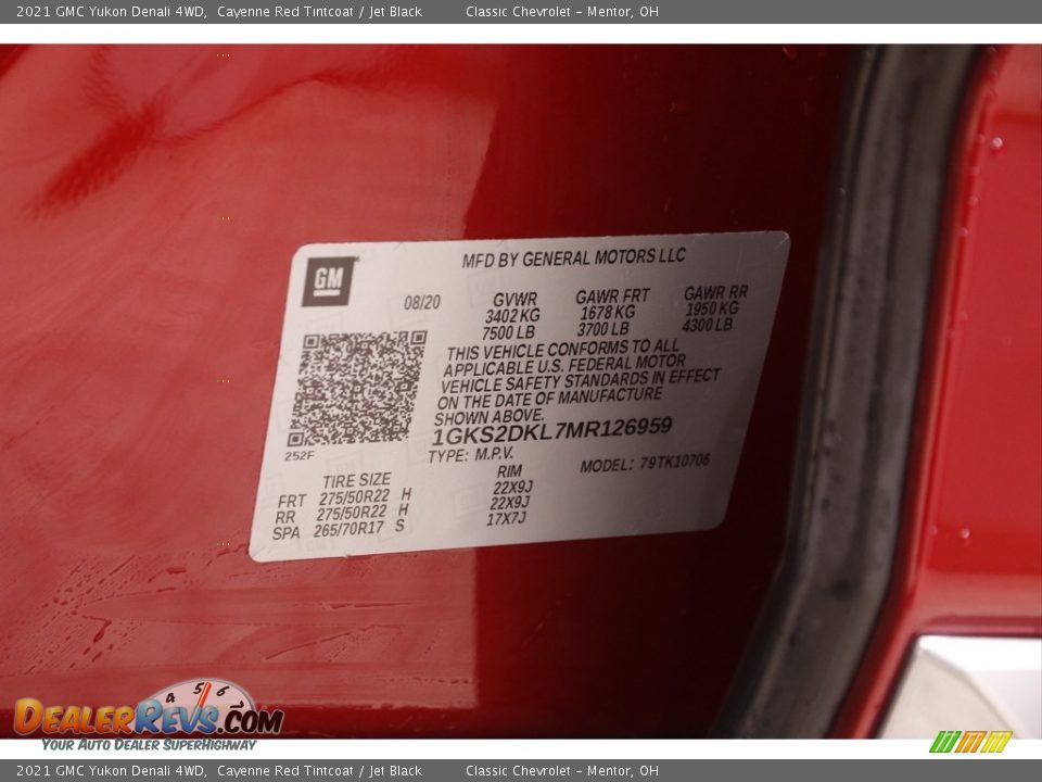 2021 GMC Yukon Denali 4WD Cayenne Red Tintcoat / Jet Black Photo #25