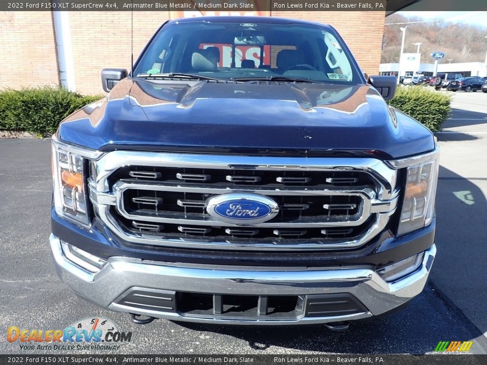 2022 Ford F150 XLT SuperCrew 4x4 Antimatter Blue Metallic / Medium Dark Slate Photo #3