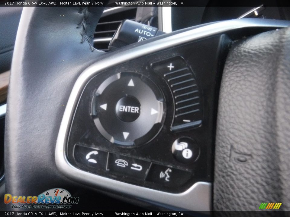 2017 Honda CR-V EX-L AWD Molten Lava Pearl / Ivory Photo #27