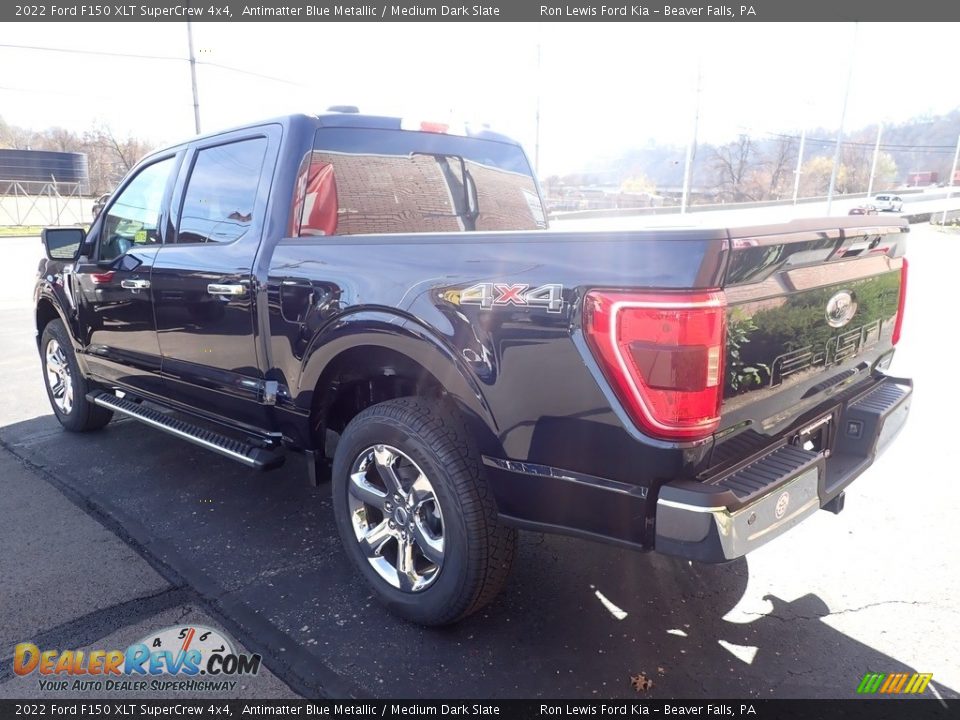 2022 Ford F150 XLT SuperCrew 4x4 Antimatter Blue Metallic / Medium Dark Slate Photo #6