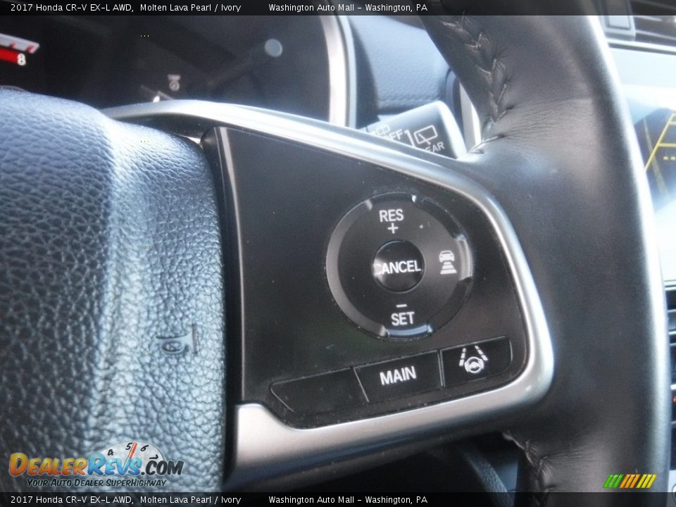 2017 Honda CR-V EX-L AWD Molten Lava Pearl / Ivory Photo #28