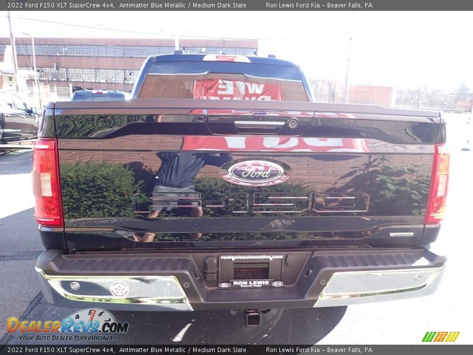 2022 Ford F150 XLT SuperCrew 4x4 Antimatter Blue Metallic / Medium Dark Slate Photo #7