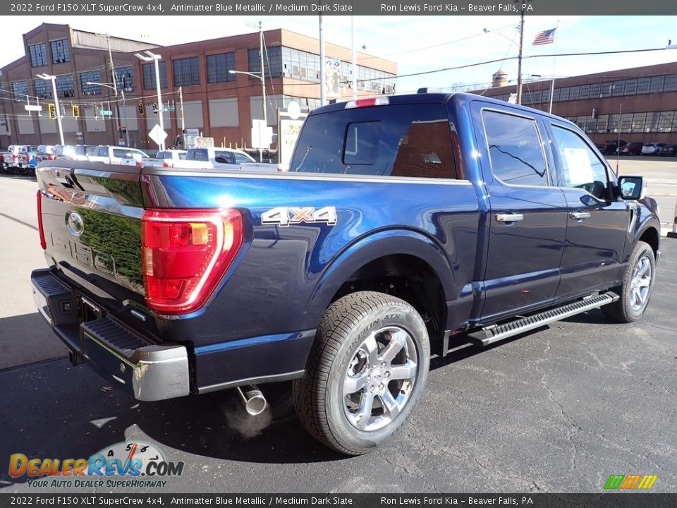 2022 Ford F150 XLT SuperCrew 4x4 Antimatter Blue Metallic / Medium Dark Slate Photo #8