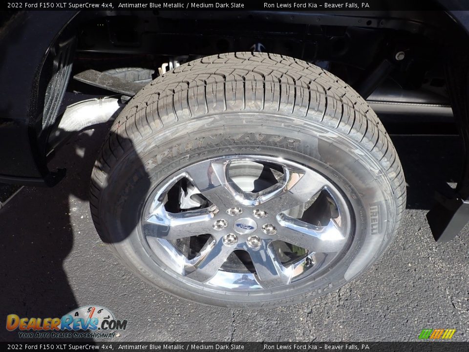 2022 Ford F150 XLT SuperCrew 4x4 Antimatter Blue Metallic / Medium Dark Slate Photo #9