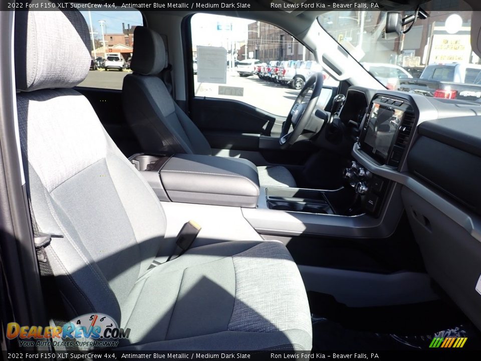 2022 Ford F150 XLT SuperCrew 4x4 Antimatter Blue Metallic / Medium Dark Slate Photo #12
