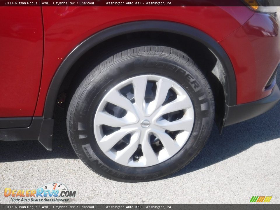 2014 Nissan Rogue S AWD Cayenne Red / Charcoal Photo #3