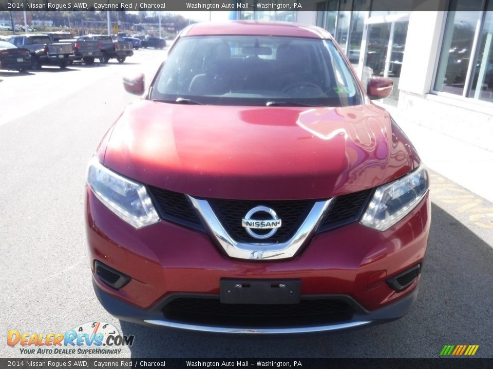 2014 Nissan Rogue S AWD Cayenne Red / Charcoal Photo #4