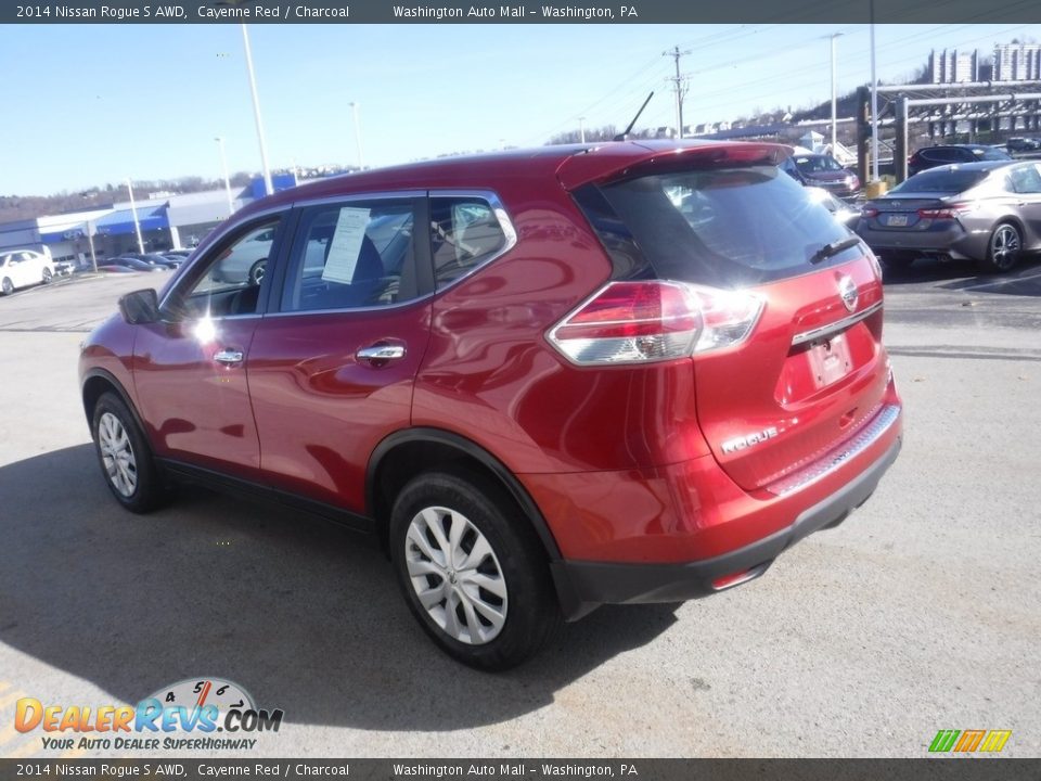 2014 Nissan Rogue S AWD Cayenne Red / Charcoal Photo #6